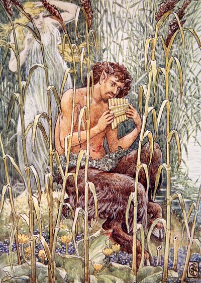 Douce, perçante douce était la musique de la flûte de Pan, illustration de 